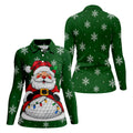 Santa Golf Ball Snowman Christmas Golf Shirt, Womens Golf Tops, Ladies Golf Shirts