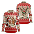 Santa Reindeer Christmas Golf Shirt, Golf Shirts For Women, Womens Golf Clothing