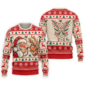 Santa Reindeer Christmas Golf Shirt, Mens Golf Apparel, Mens Holiday Golf Shirts