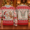 Ugly Christmas Sweater Santa Reindeer, Christmas Golf Gift, Holiday Party Sweater