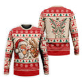 Santa Reindeer Christmas Golf Shirt, Mens Golf Apparel, Mens Holiday Golf Shirts