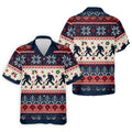Bigfoot Santa Christmas Golf Shirt, Mens Golf Clothing, Mens Holiday Golf Shirts