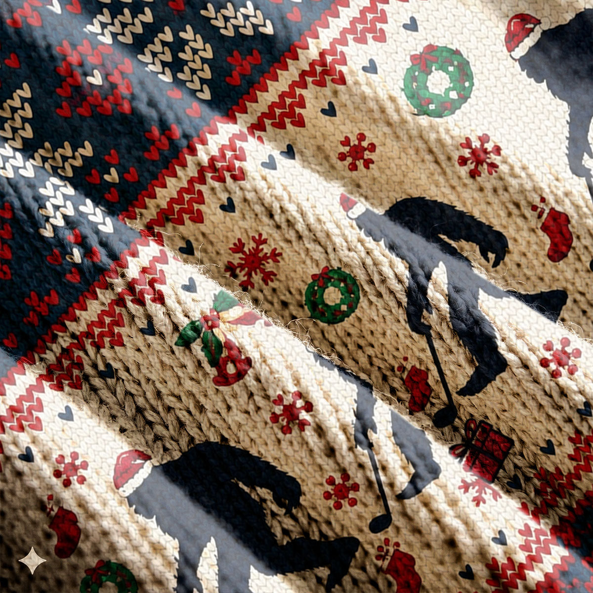 Ugly Christmas Sweater Bigfoot Santa, Christmas Golf Gift, Funny Holiday Sweater