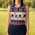 Funny Bigfoot Santa Christmas Golf Shirt, Ladies Golf Shirts, Ladies Golf Apparel