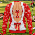 Ribbon Bells Busty Santa Ugly Christmas Sweater, Ugly Sweater Party, Golf Lover Gifts