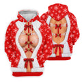 Ribbon Bells Busty Santa Christmas Golf Shirt, Womens Golf Clothing, Ladies Golf Tops