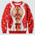 Ribbon Bells Busty Santa Ugly Christmas Sweater, Ugly Sweater Party, Golf Lover Gifts