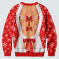 Ribbon Bells Busty Santa Ugly Christmas Sweater, Ugly Sweater Party, Golf Lover Gifts