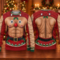 Reindeer Hairy Chest Abs Ugly Christmas Sweater, Christmas Gifts, Christmas Golf Gift