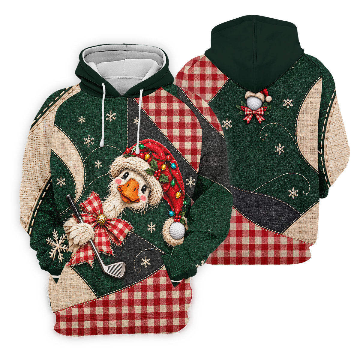 Santa Hat Goose Golfer Christmas Golf Shirt, Golf Gifts For Women, Womens Golf Shirts