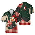 Santa Hat Goose Golfer Christmas Golf Shirt, Mens Golf Shirts, Funny Mens Golf Shirts