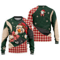 Santa Hat Goose Golfer Christmas Golf Shirt, Mens Golf Shirts, Funny Mens Golf Shirts