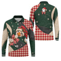 Santa Hat Goose Golfer Christmas Golf Shirt, Mens Golf Shirts, Funny Mens Golf Shirts