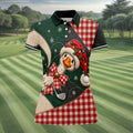 Santa Hat Goose Golfer Christmas Golf Shirt, Golf Gifts For Women, Womens Golf Shirts
