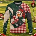 Santa Hat Goose Golfer Ugly Christmas Sweater, Funny Holiday Sweater, Christmas Gifts