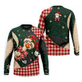 Santa Hat Goose Golfer Christmas Golf Shirt, Mens Golf Shirts, Funny Mens Golf Shirts