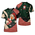 Santa Hat Goose Golfer Christmas Golf Shirt, Mens Golf Shirts, Funny Mens Golf Shirts