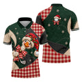 Santa Hat Goose Golfer Christmas Golf Shirt, Mens Golf Shirts, Funny Mens Golf Shirts
