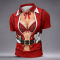 Plaid Bra Santa Suit Christmas Golf Shirt, Golf Gifts For Men, Mens Golf Clothing