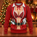 Plaid Bra Santa Suit Ugly Christmas Sweater, Christmas Golf Gift, Ugly Sweater Party