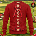 Plaid Bra Santa Suit Ugly Christmas Sweater, Christmas Golf Gift, Ugly Sweater Party