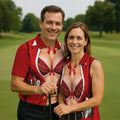 Plaid Bra Santa Suit Christmas Golf Shirt, Golf Gifts For Men, Mens Golf Clothing