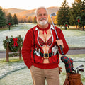 Plaid Bra Santa Suit Ugly Christmas Sweater, Christmas Golf Gift, Ugly Sweater Party