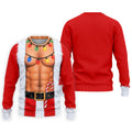 Santa Abs Lights Candy Cane Christmas Golf Shirt, Mens Golf Polo, Golf Shirts For Men