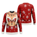 Jeweled Glitter Bra Christmas Golf Shirt, Golf Polo For Men, Mens Holiday Golf Shirts