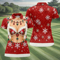 Jeweled Glitter Bra Christmas Golf Shirt, Womens Golf Apparel, Golf Shirts For Women