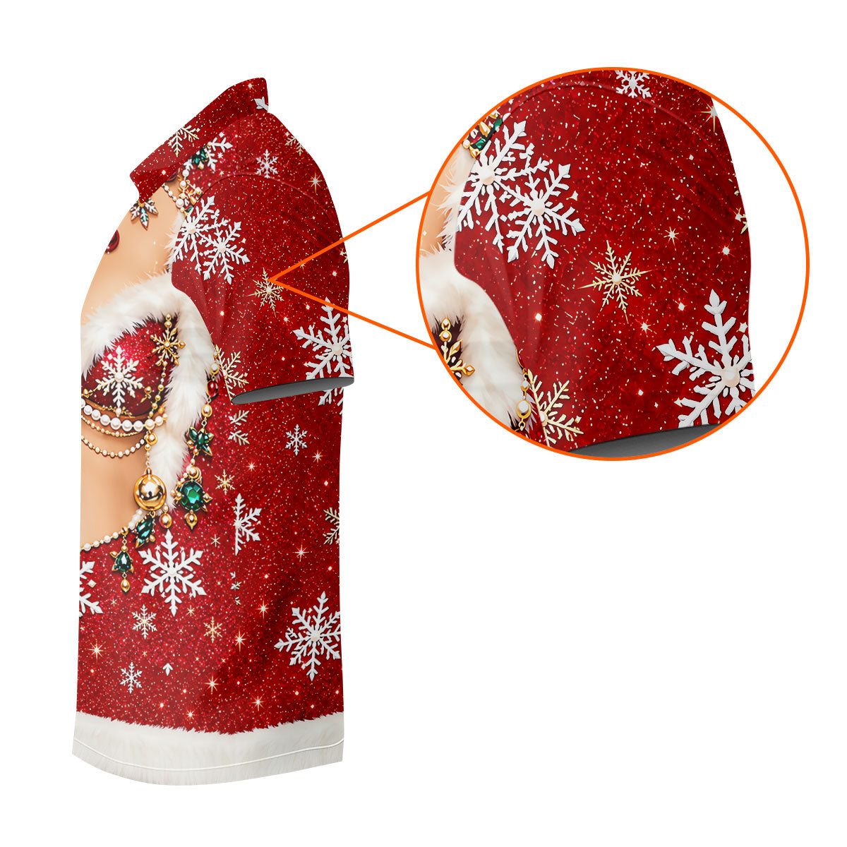Jeweled Glitter Bra Christmas Golf Shirt, Womens Golf Apparel, Golf Shirts For Women