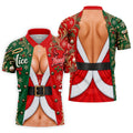 Nice Naughty Busty Santa Christmas Golf Shirt, Golf Polo For Men, Golf Gifts For Men