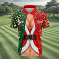 Nice Naughty Busty Santa Christmas Golf Shirt, Golf Polo For Men, Golf Gifts For Men
