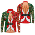 Nice Naughty Busty Santa Christmas Golf Shirt, Golf Polo For Men, Golf Gifts For Men