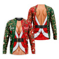 Nice Naughty Busty Santa Christmas Golf Shirt, Golf Polo For Men, Golf Gifts For Men