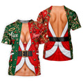 Nice Naughty Busty Santa Christmas Golf Shirt, Womens Golf Tops, Womens Golf Apparel
