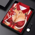 Red Lace Bra Harness Santa Christmas Golf Shirt, Ladies Golf Tops, Womens Golf Shirts