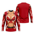 Red Lace Bra Harness Santa Christmas Golf Shirt, Mens Golf Apparel, Golf Polo For Men