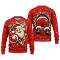 Santa Breaks Through Plaid Christmas Golf Shirt, Golf Gifts For Men, Mens Golf Polo
