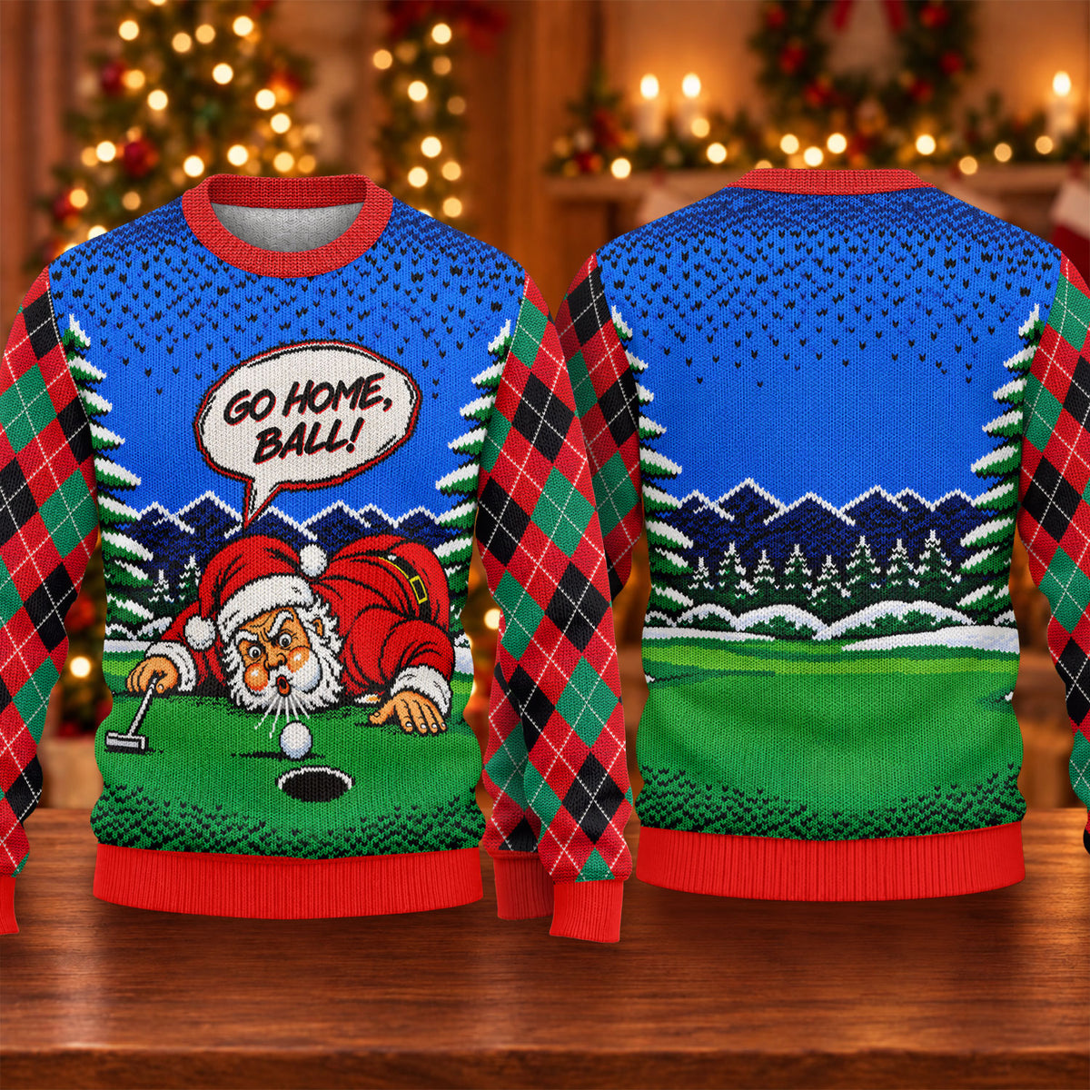 Go Home Ball Santa Putting Ugly Christmas Sweater, Funny Xmas Gift, Christmas Gifts