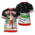 Suck At Golf Santa Beer Christmas Golf Shirt, Womens Golf Shirts, Ladies Golf Apparel