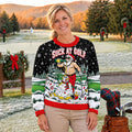 Suck At Golf Santa Beer Ugly Christmas Sweater, Funny Xmas Gift, Christmas Golf Gift