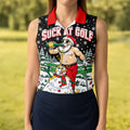Suck At Golf Santa Beer Christmas Golf Shirt, Womens Golf Shirts, Ladies Golf Apparel