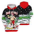 Suck At Golf Santa Beer Christmas Golf Shirt, Womens Golf Shirts, Ladies Golf Apparel