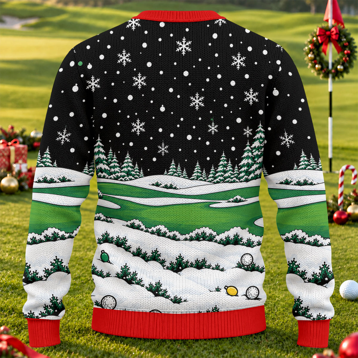 Suck At Golf Santa Beer Ugly Christmas Sweater, Funny Xmas Gift, Christmas Golf Gift