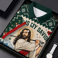 Jesus Savior Golf Therapy Christmas Golf Shirt, Mens Golf Shirts, Mens Golf Apparel