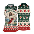 Jesus Savior Golf Therapy Christmas Golf Shirt, Womens Golf Apparel, Ladies Golf Tops