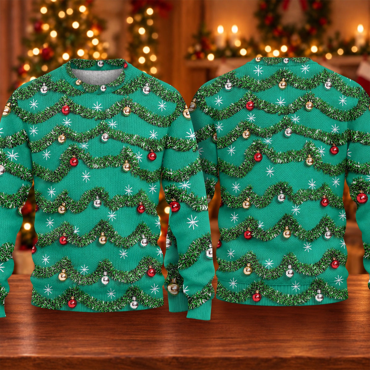 Tinsel Garland Ornaments Ugly Christmas Sweater, Christmas Golf Gift, Christmas Gifts