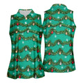 Tinsel Garland Ornaments Christmas Golf Shirt, Ladies Golf Shirts, Womens Golf Shirts