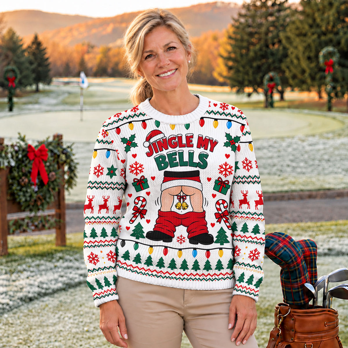 Jingle My Bells Pants Down Ugly Christmas Sweater, Funny Xmas Gift, Christmas Gifts